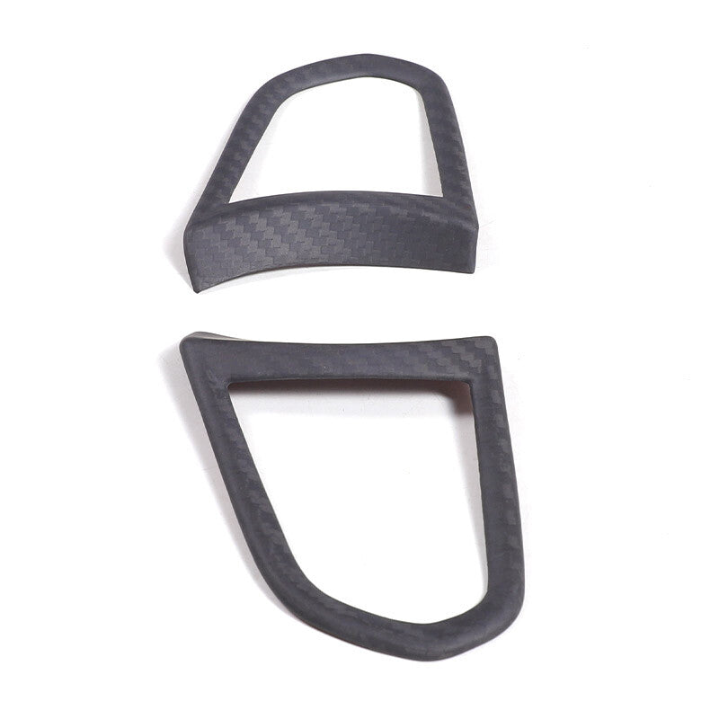 Matte Real Carbon Fiber Steering Wheel Button Cover Trim For Lotus EMIRA 21-25 4