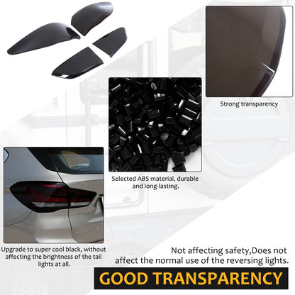 Smoked Black Rear Tail Light Guard Cover Trim Bezel For BMW X1 F48 20-22 US 19