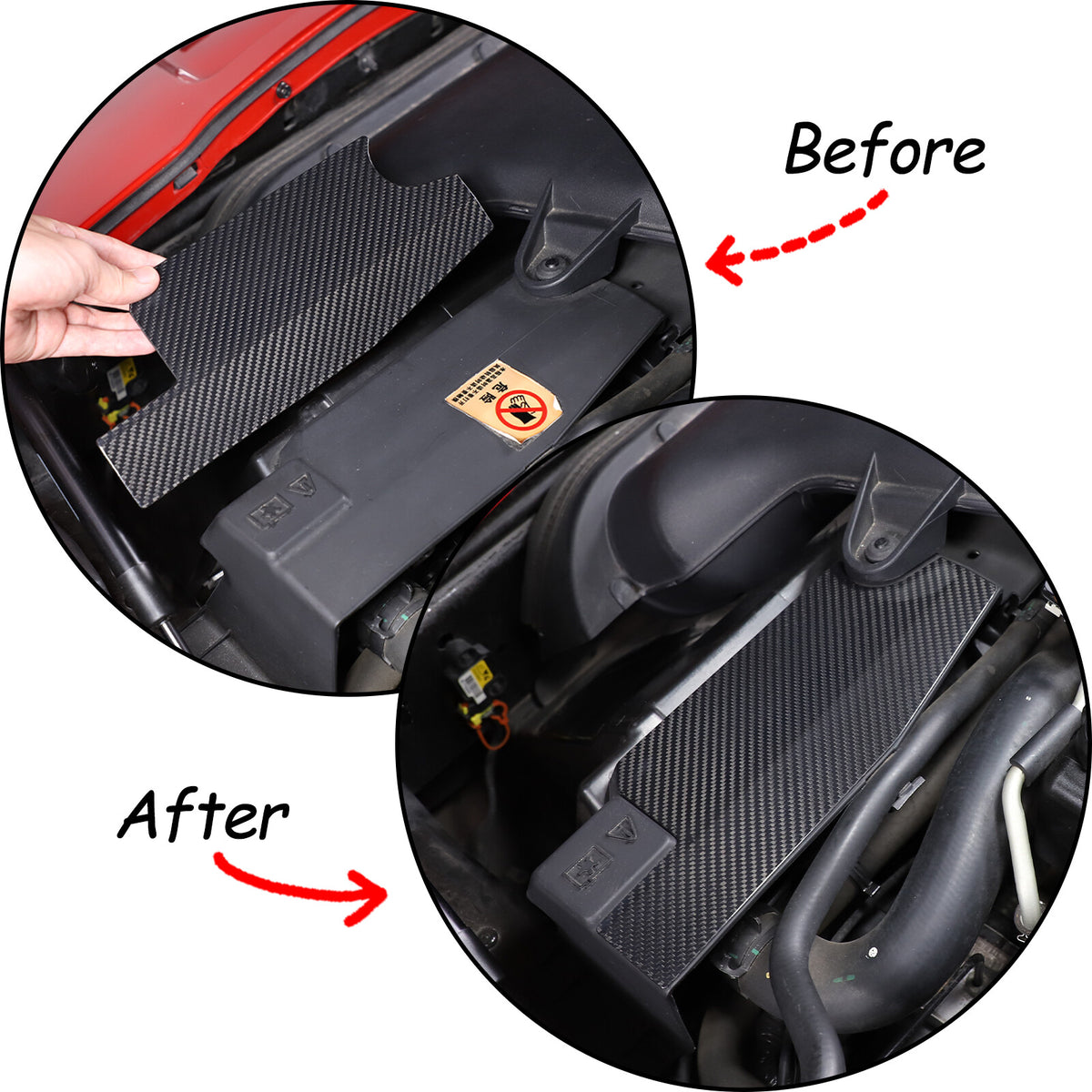 Real Dry Carbon Fiber Intake Manifold Cover Engine Set For Corvette C6 2005-13 21