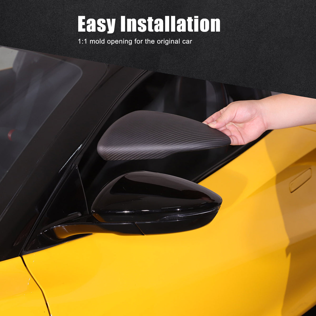 Matte Real Carbon fiber Side Rear Mirror Cover Caps Trim For Lotus EMIRA 2021-25 19