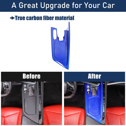 Blue Real Carbon Fiber Full Interior Set Decor Trim Kit for Corvette C8 20-25 - Variants 16-20 24
