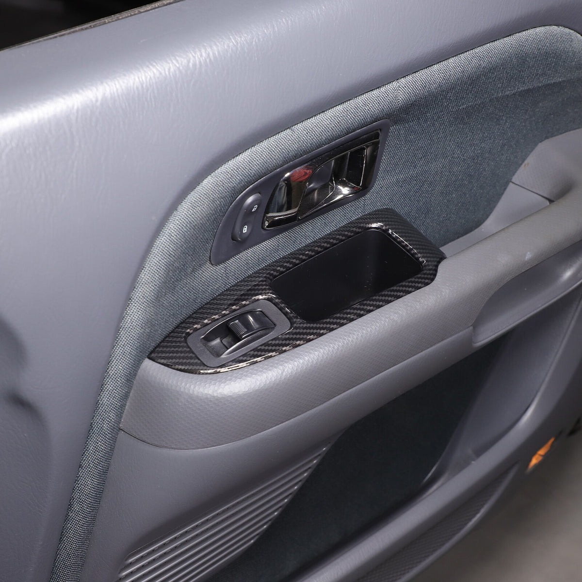 ABS Carbon Fiber Window Lift Switch Button Trim Frame For Honda Pilot 2003-2008 4