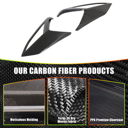 Real Carbon Fiber Rear Taillight Side Trim Cover for Corvette C8 2020+ US 11