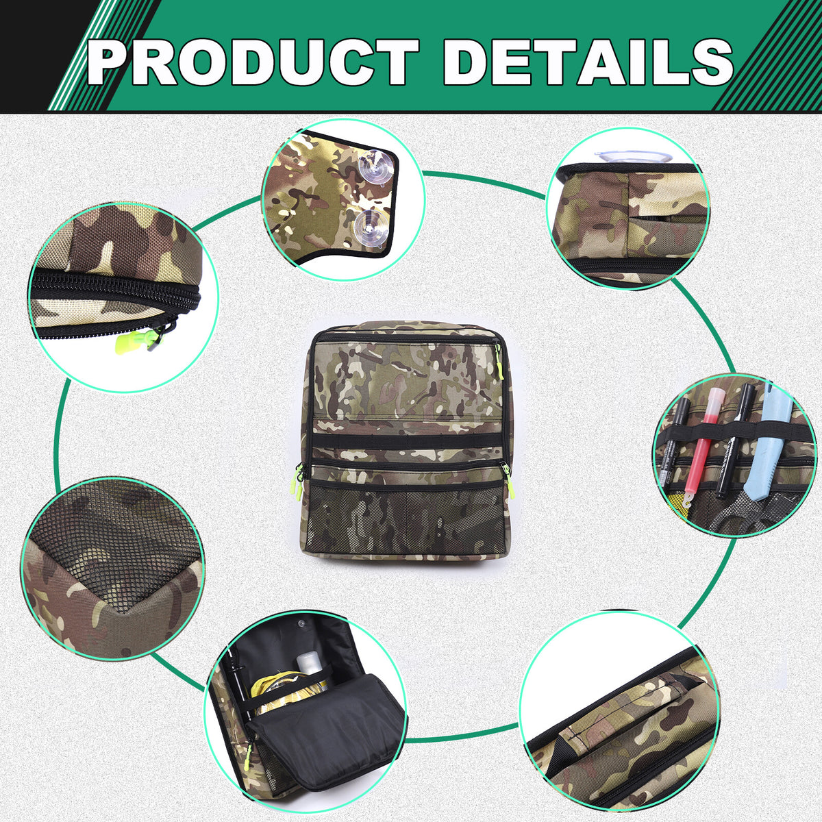 Camouflage Rear Trunk Side Window Storage Bag Tray For LR Defender 110 L663 20+ 3