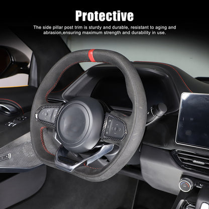 Real Carbon Fiber Steering Wheel Button Cover Trim For Lotus EMIRA 2021-25 US 5