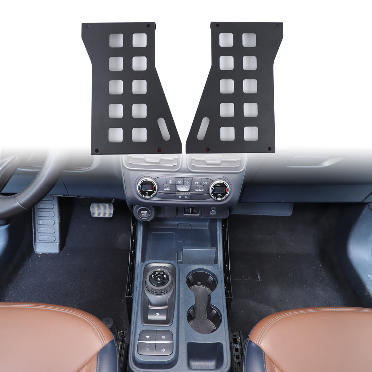 Aluminum Alloy Center Console Side Strorage Hanger Bag For Ford Maverick 2022+ 3