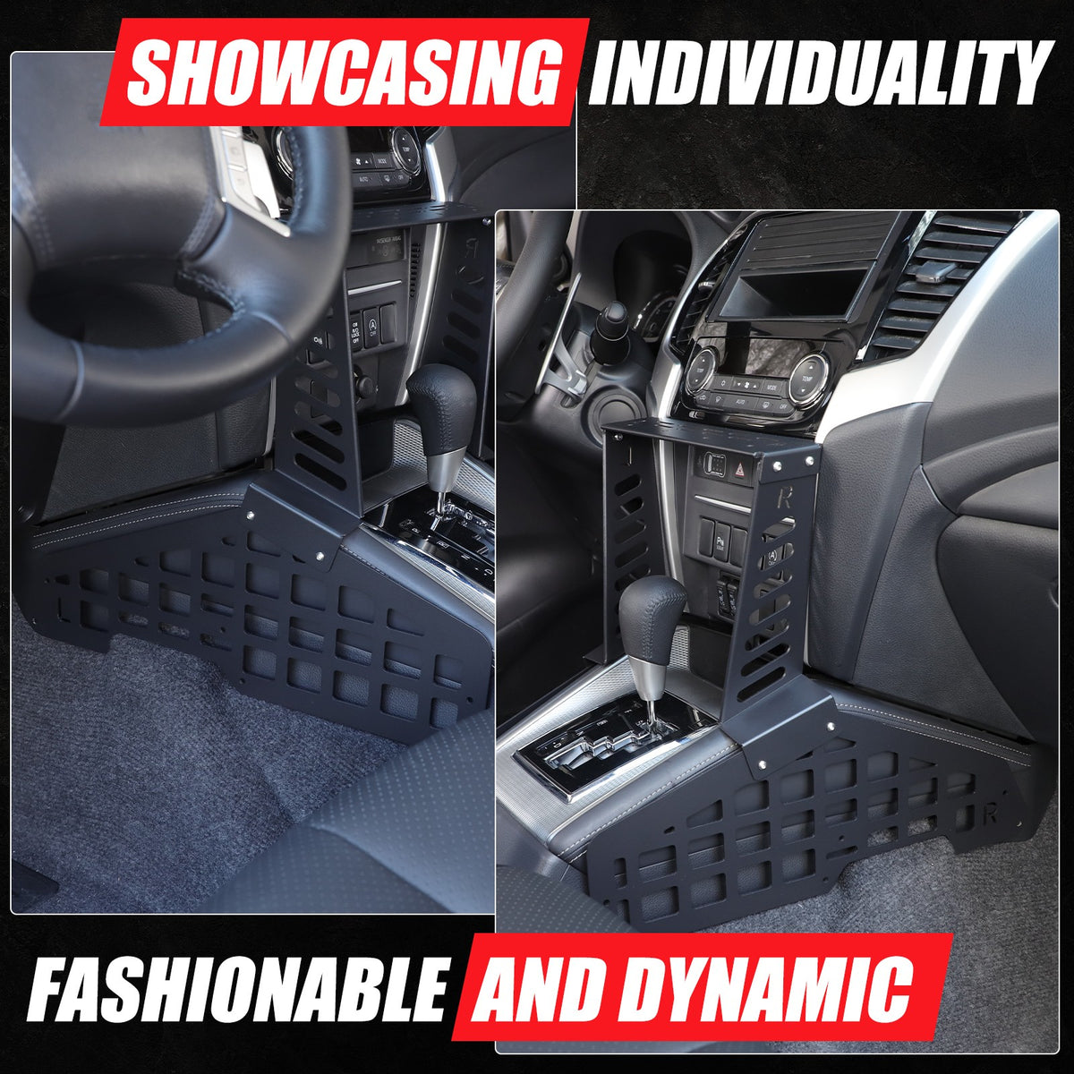Center Console Molle Panel Digital Device Mount For Mitsubishi L200 Triton 19-23 10