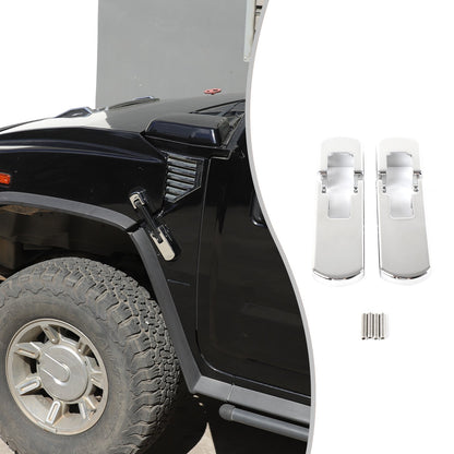 Replacement Aluminum Chrome Silver Hood Handle Cover Trim For Hummer H2 2003-09 9