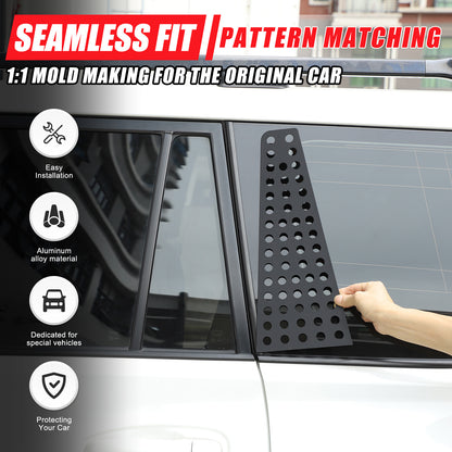 C-pillar Triangular Window Plate Trim For Toyota Land Cruiser Prado 10-23 US 7