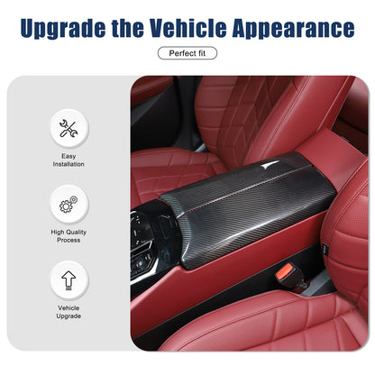Real Carbon Fiber Center Console Armrest Box Cover Trim For BMW 5 Series G60 24+ 21