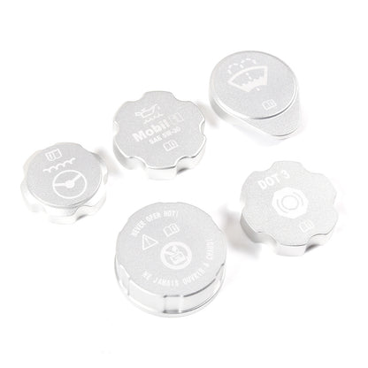 Silver Alloy Engine Cabin Switch & Intake Manifold Cover Set Kit For Corvette C6 11