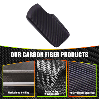 Real Carbon Fiber Center Console Armrest Box Cover Trim For Corvette C6 2005-13 3
