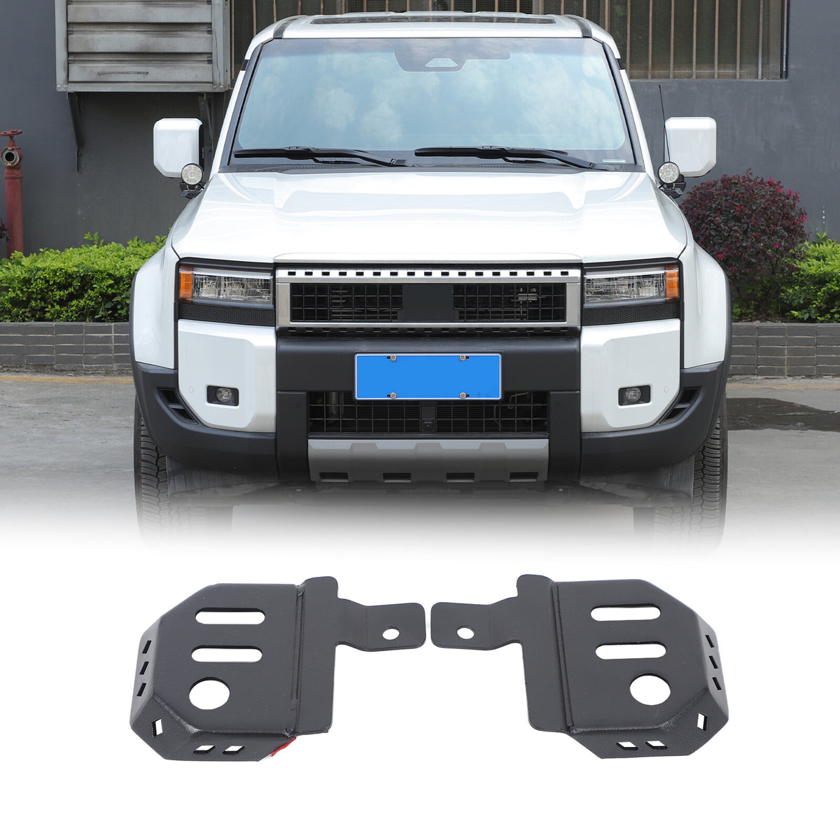 Hood Hinge A-Pillar LED Light Bracket Mount For Toyota Land Cruiser LC250 24+ US 21