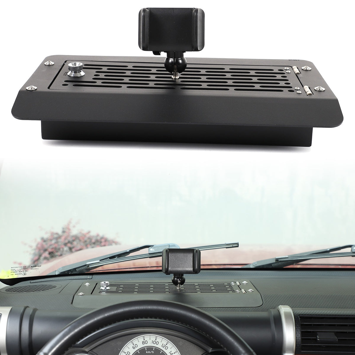Phone Holder Clip with Dashboard Password Box For Toyota FJ Cruiser 2007-21 5