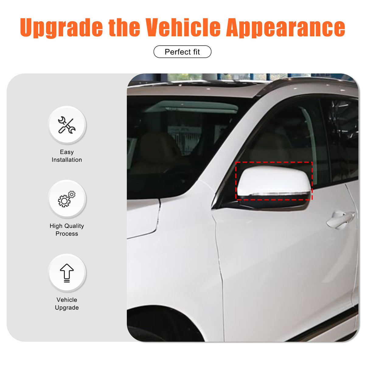 Carbon Fiber ABS Exterior Mirror Cover Trim For Acura MDX 2022-2024 11