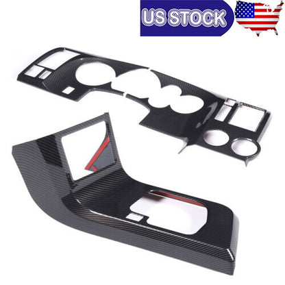 Carbon Fiber ABS Center Console Cover Trim Frame For Toyota Tundra 2007-2013 1