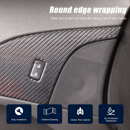 Real Carbon Fiber Children Lock Button Frame Trim Cover For Corvette C6 2005-13 8