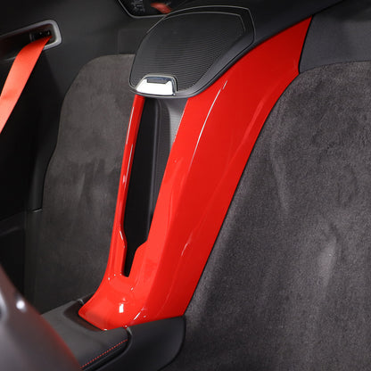 Red ABS Wireless Charger Cover Waterfall For C8 Corvette Z06 Z51 2020-26 US 4