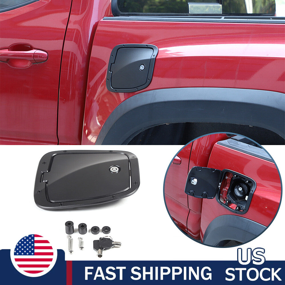 Steel Locking Fuel Door Gas Tank Cap Cover Lock Key For Toyota Tacoma 2016-23 1