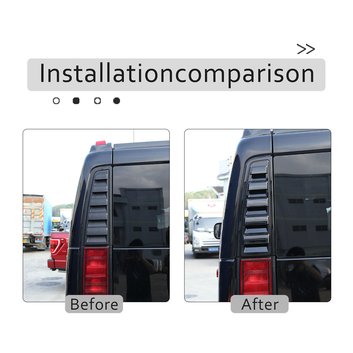 Tail Light Rear Glossy Black Vent Trim Bezel Cover Upper For Hummer H2 2003-2009 3