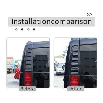 Tail Light Rear Glossy Black Vent Trim Bezel Cover Upper For Hummer H2 2003-2009 3