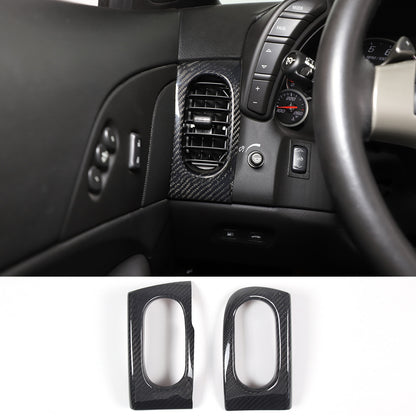 Real Dry Carbon fiber Side Air Outlet Vent Panel Trim For Corvette C6 2005-2013 2