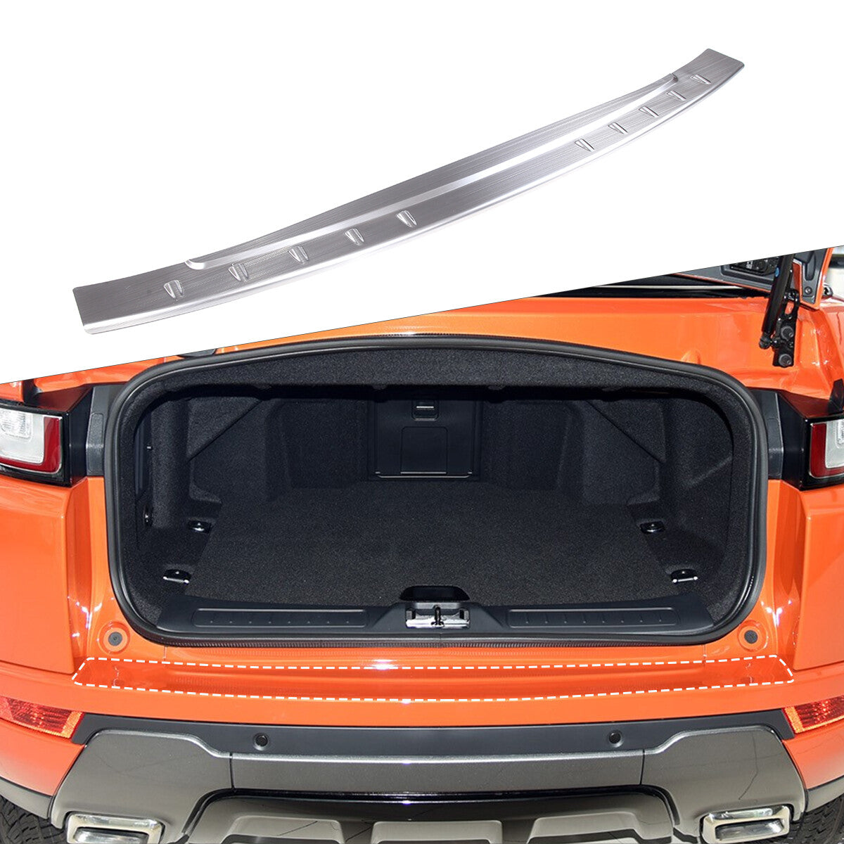 Chrome Rear Bumper Guard Protector Bar Steel For LR Range Rover Evoque 2012-19 1