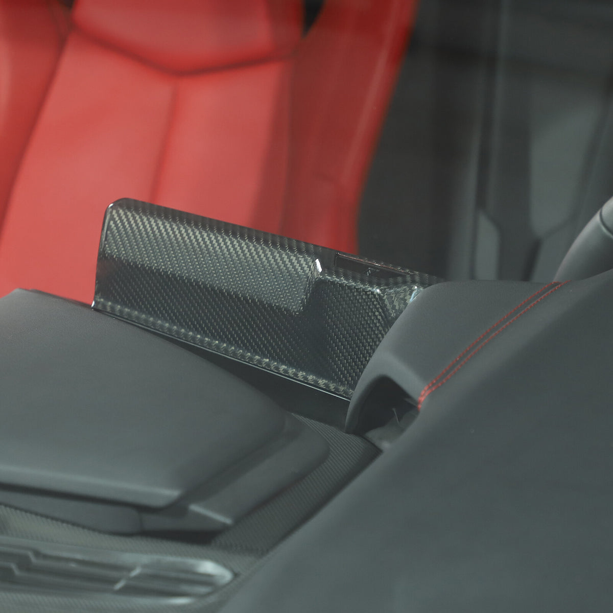 Real Carbon Fiber Center Console Screen Back Frame Trim For Corvette C8 20-25 US 7