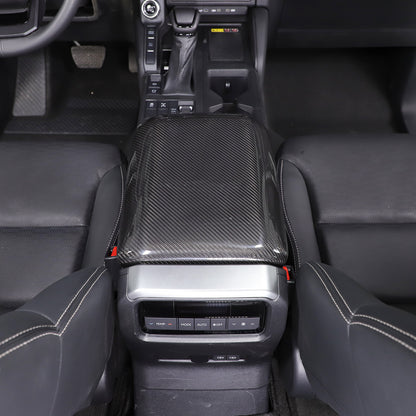Real Carbon Fiber Center Armrest Box Trim For Toyota Land Cruiser LC250 24+ 18