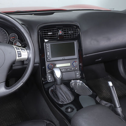 Glossy Black ABS Interior Full Center Console Trim Set For Corvette C6 05-13 US 3