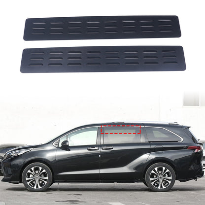 Alloy Rear Row Rear Window Louver Shutter Trim For Toyota Sienna XSE 2021+ US 13