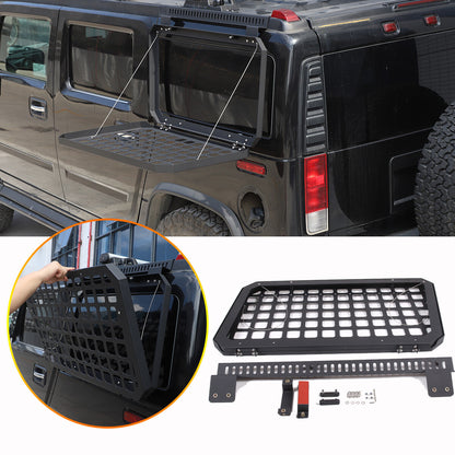Alloy Rear Roof Climbing Ladder Rack Window Molle Panel For Hummer H2 2003-09 15
