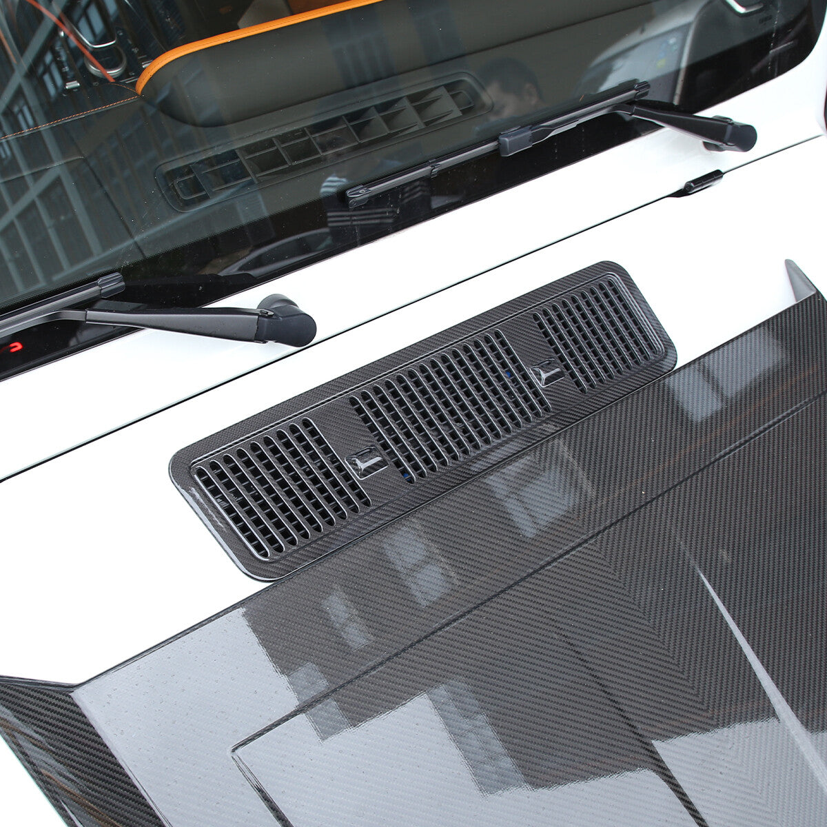 Carbon Hood Air Intake Grille Vent Trim For Benz G Class W463 G500 06-18 US 10