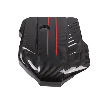 Real Carbon Fiber Replacement Front Engine Cover Shield For Toyota Supra 19-24 3
