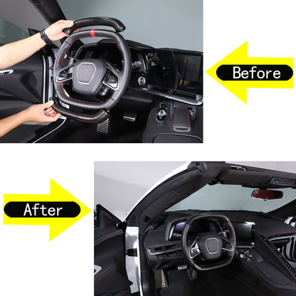 Carbon Fiber ABS Interior Decoration Cover Trim Kit For Corvette C8 2020-2025 - Styles 41-45 14