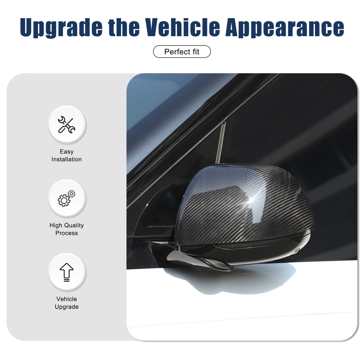 Real Carbon Fiber Side Mirror Cover For LR Range Rover Sport L461 Vogue L460 23+ 6
