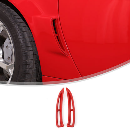 Red ABS Carbon Fiber Rear Fender Vent Trim Frame For Corvette C6 2005-2013 21