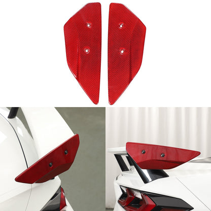 Replacement Red Real Carbon Fiber Rear Spoiler Panel Trim For Corvette C8 2020+ 11