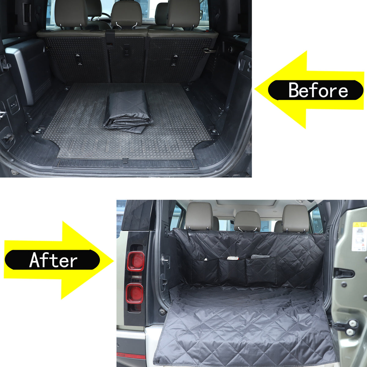 Pet Dog Seat Cover Car Back Protector Hammock Mat For LR Defender 110 20-24 US 7