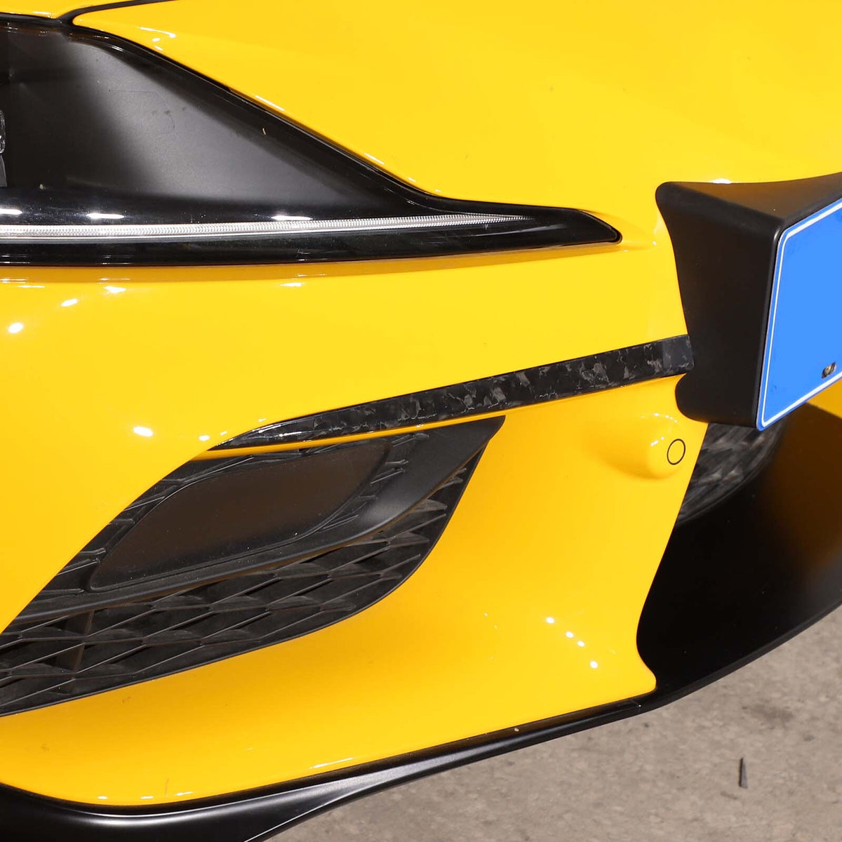Forged Real Carbon Fiber Front Bumper Trim Strip Cover For Toyot Supra 2019-2024 4