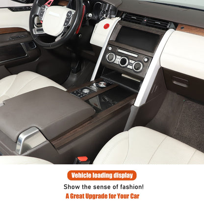 3pcs Wood Grain Center Console Trim Kit For Land Rover Discovery 5 L462 2017-20 17