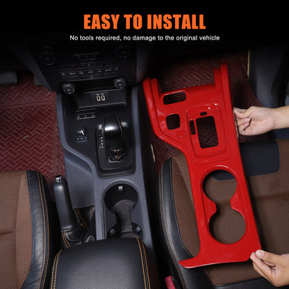 ABS Red Center Console Gear Shift Panel Trim For Ford Ranger T7 T8 2015-2021 24