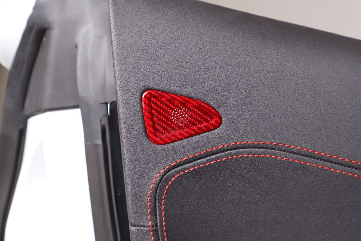 Red Real Carbon Fiber Interior Full Decor Cover Trim Kit for Corvette C8 2020-25 - Variants 6-10 16