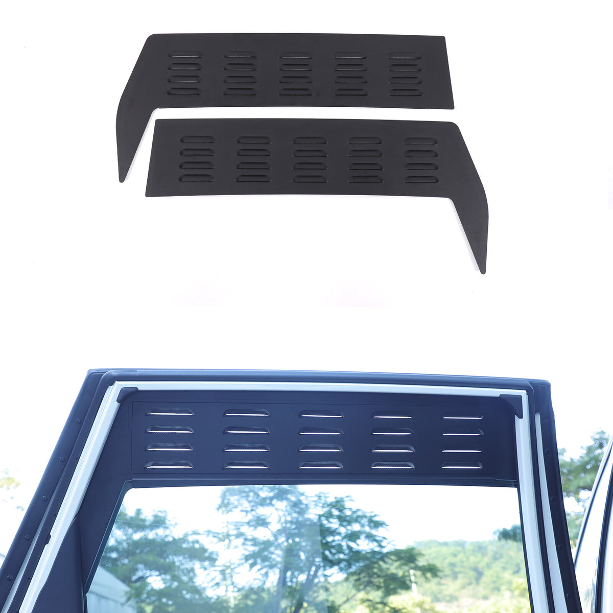 Rear Door Window Louver Air Vent Panel Trim Cover For Nissan Pathfinder 2013-18 3