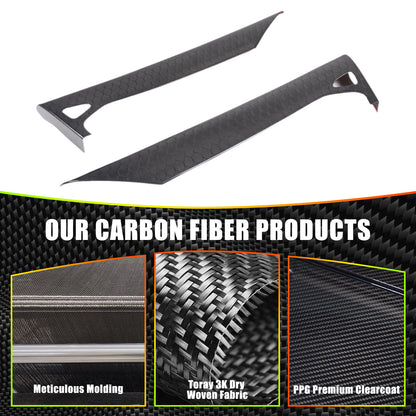 Real Honeycomb Carbon Fiber Interior Door Upper Panel trim Cover For Corvette C8 19