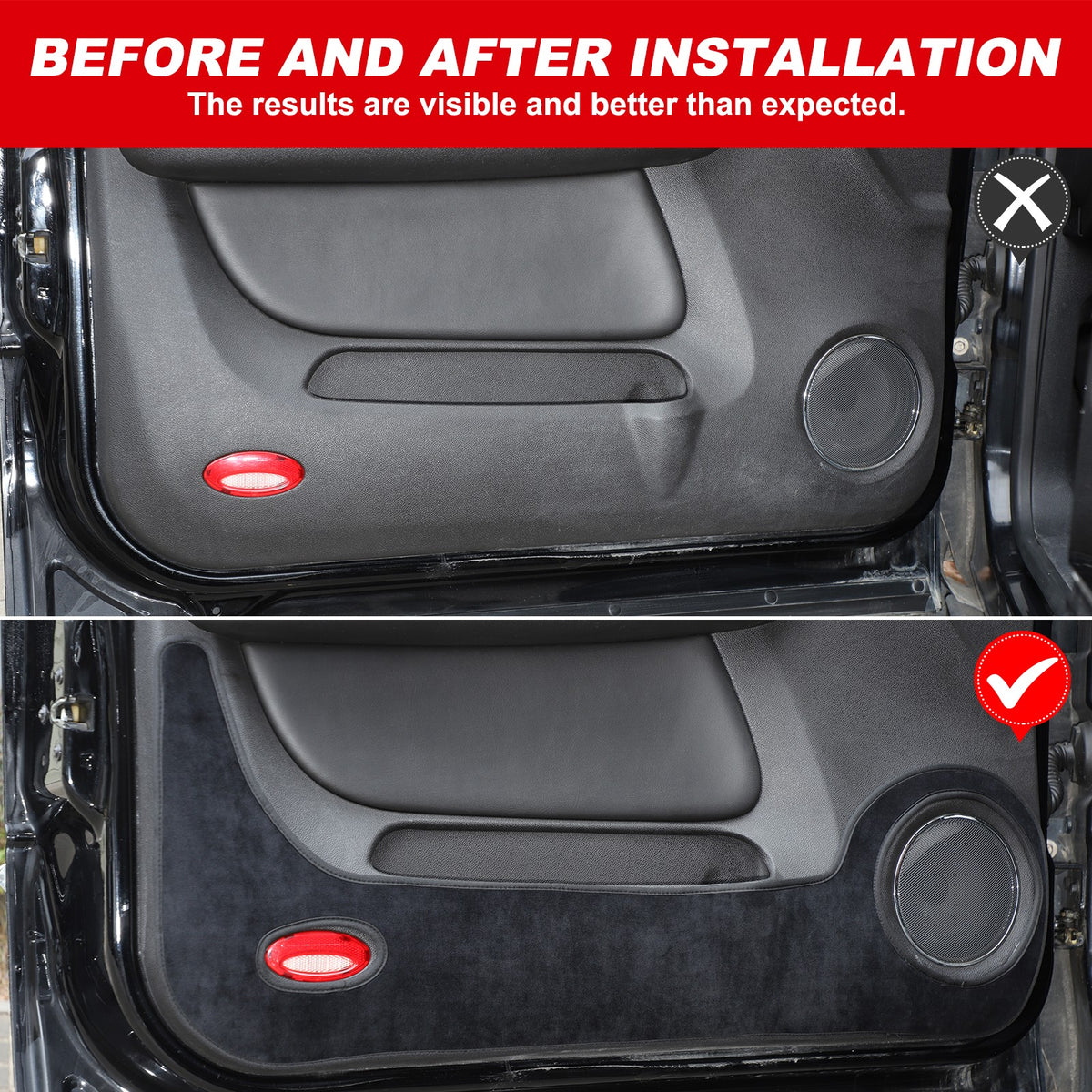 Door Side Anti-Kick Anti-Dirty Guard Cover Trim For Cadillac Escalade 2007-2014 8
