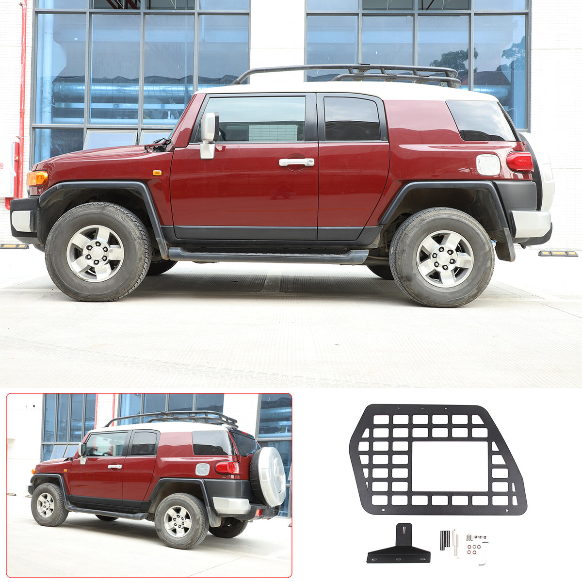 Right Side Storage Molle Panel Shelf Rear Trunk For Toyota FJ Cruiser 2007-21 US 12