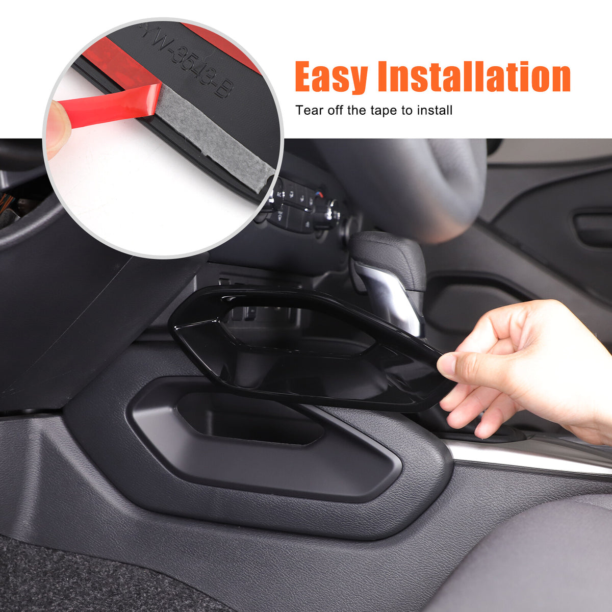 Glossy Black Center Console Side Armrest Frame Trim For Nissan Frontier 2022+ 13