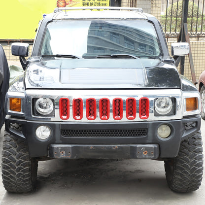Sport Red ABS Front Grille Insect Screen Trim For Hummer H3 2005-2009 10