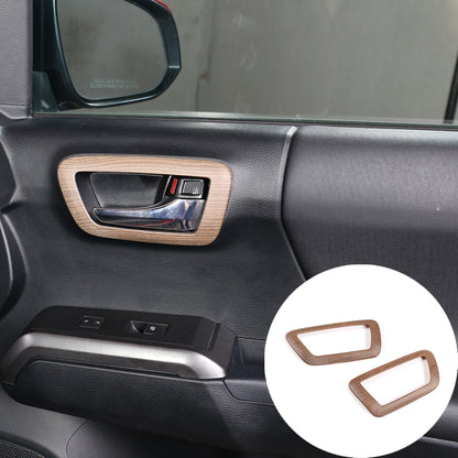 Wood Grain Interior Center Console Cover Trim For Toyota Tacoma 2016-2023 56